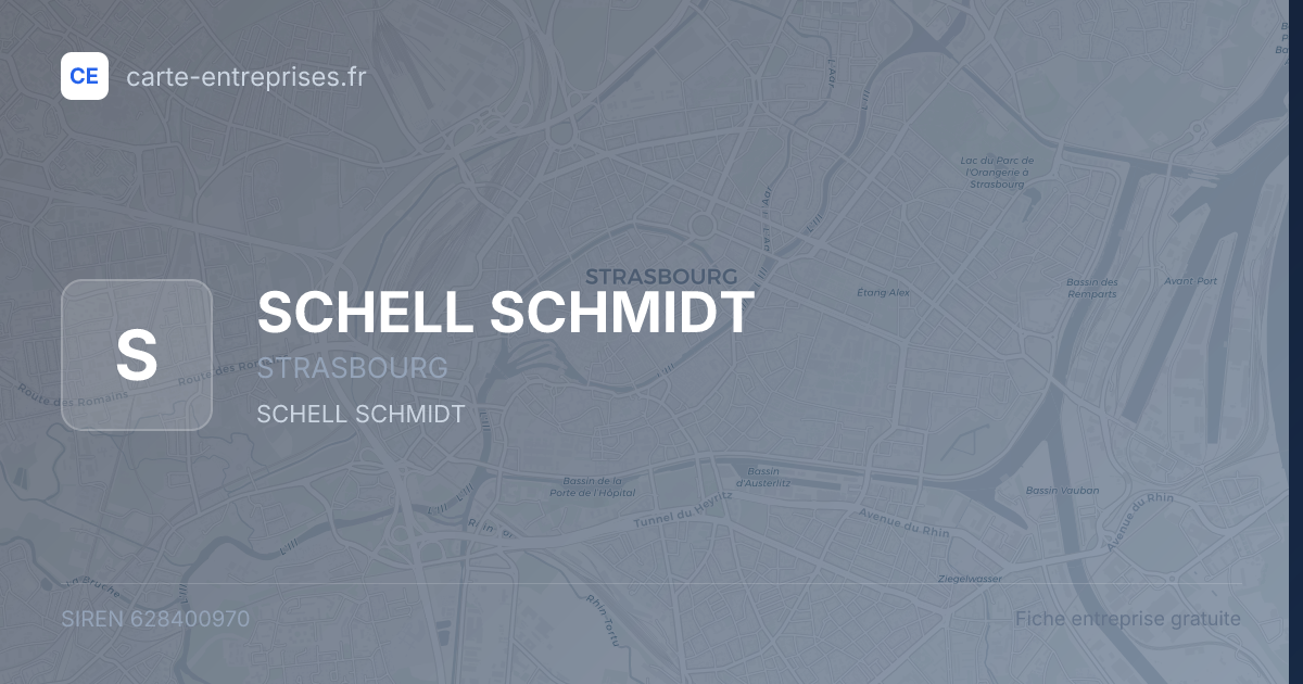 SCHELL SCHMIDT — 628400970 — fiche entreprise
