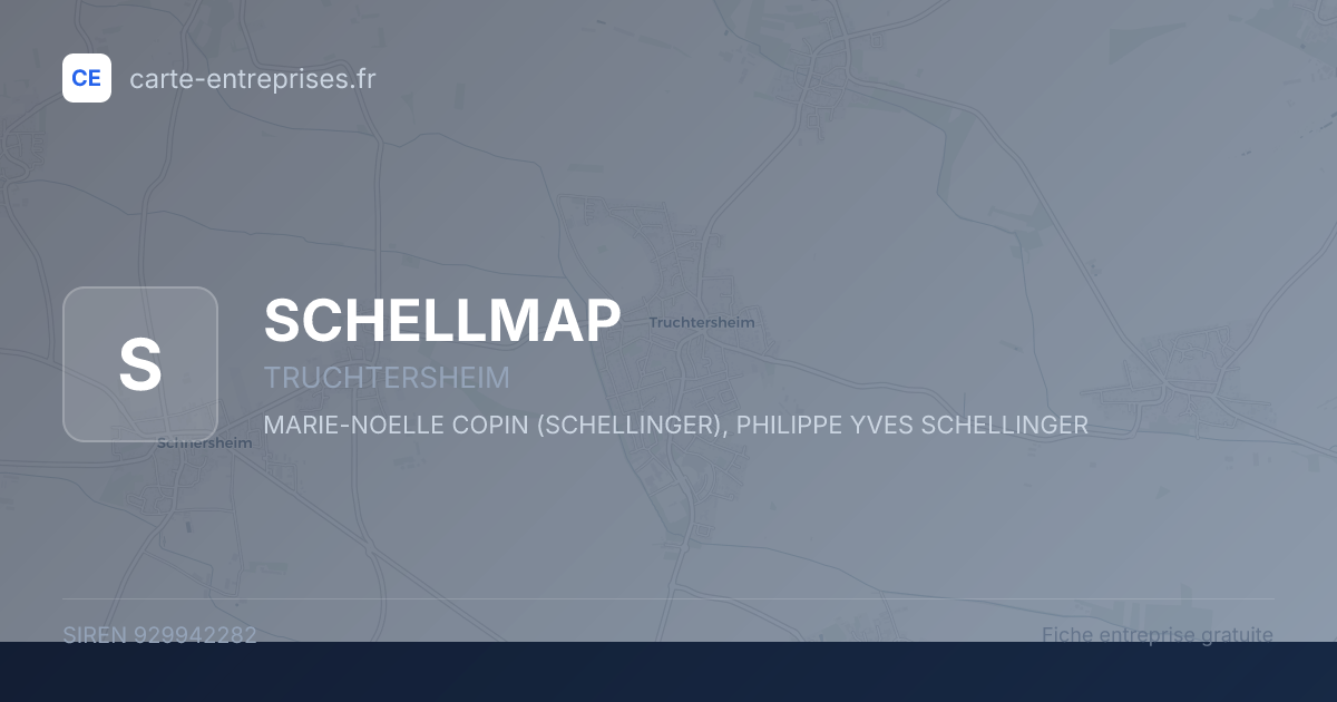 SCHELLMAP — 929942282 — fiche entreprise