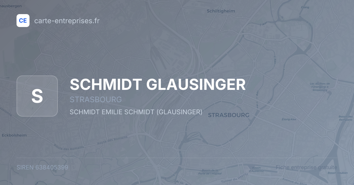 SCHMIDT GLAUSINGER — 638405399 — fiche entreprise