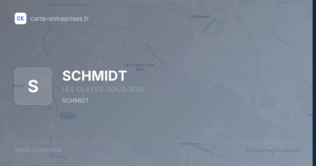 SCHMIDT — 303034458 — fiche entreprise