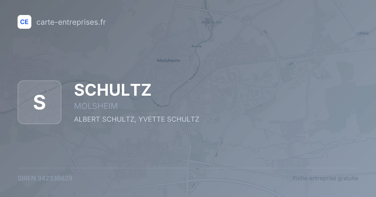 SCHULTZ — 342338829 — fiche entreprise