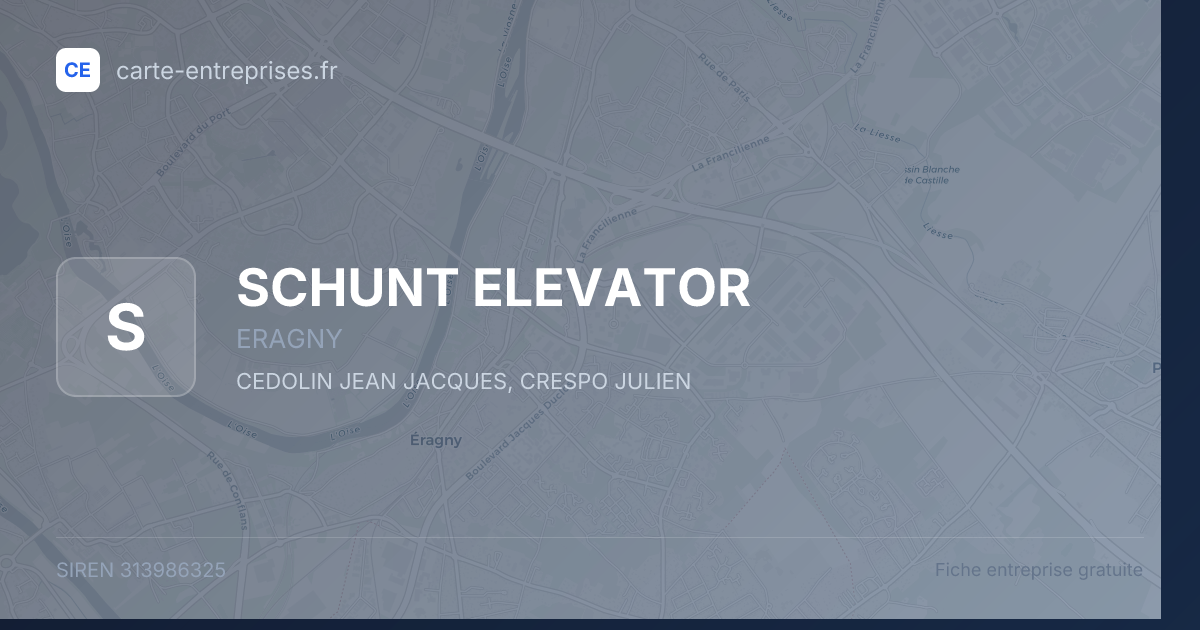 SCHUNT ELEVATOR — 313986325 — fiche entreprise