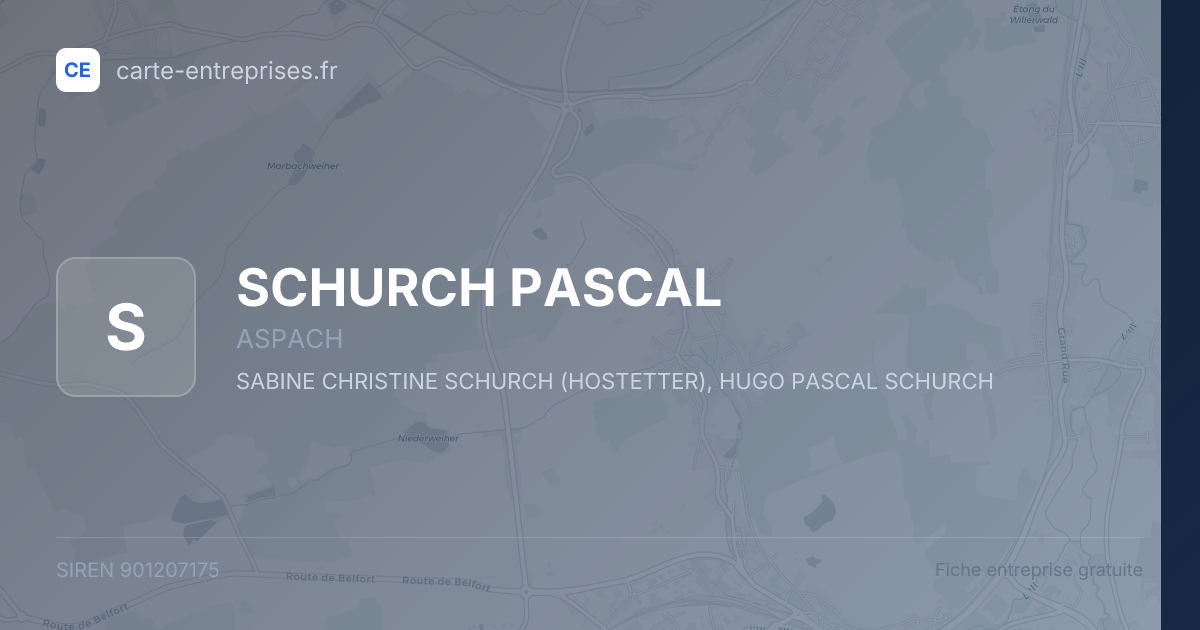 SCHURCH PASCAL — 901207175 — fiche entreprise