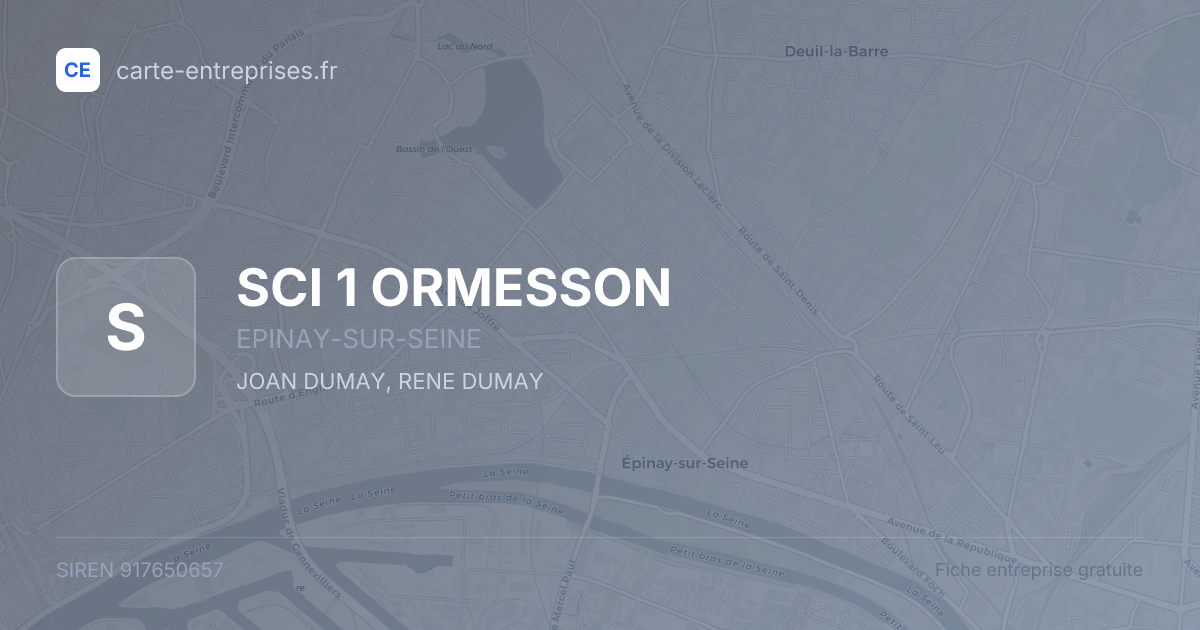 SCI 1 ORMESSON — 917650657 — fiche entreprise