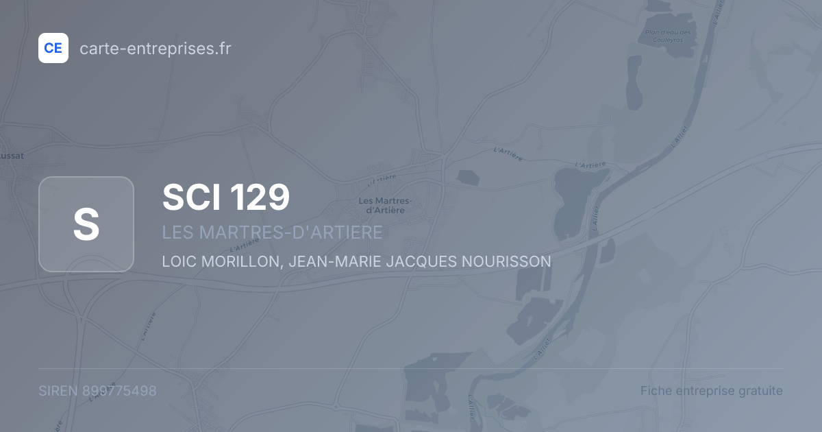 SCI 129 — 899775498 — fiche entreprise
