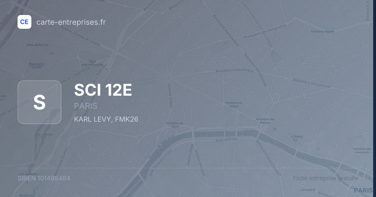 SCI 12E — 101488484 — fiche entreprise