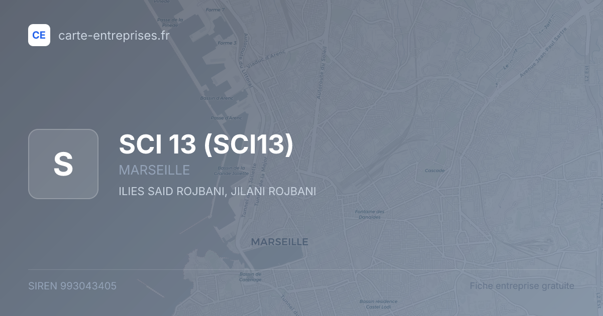SCI 13 (SCI13) — 993043405 — fiche entreprise