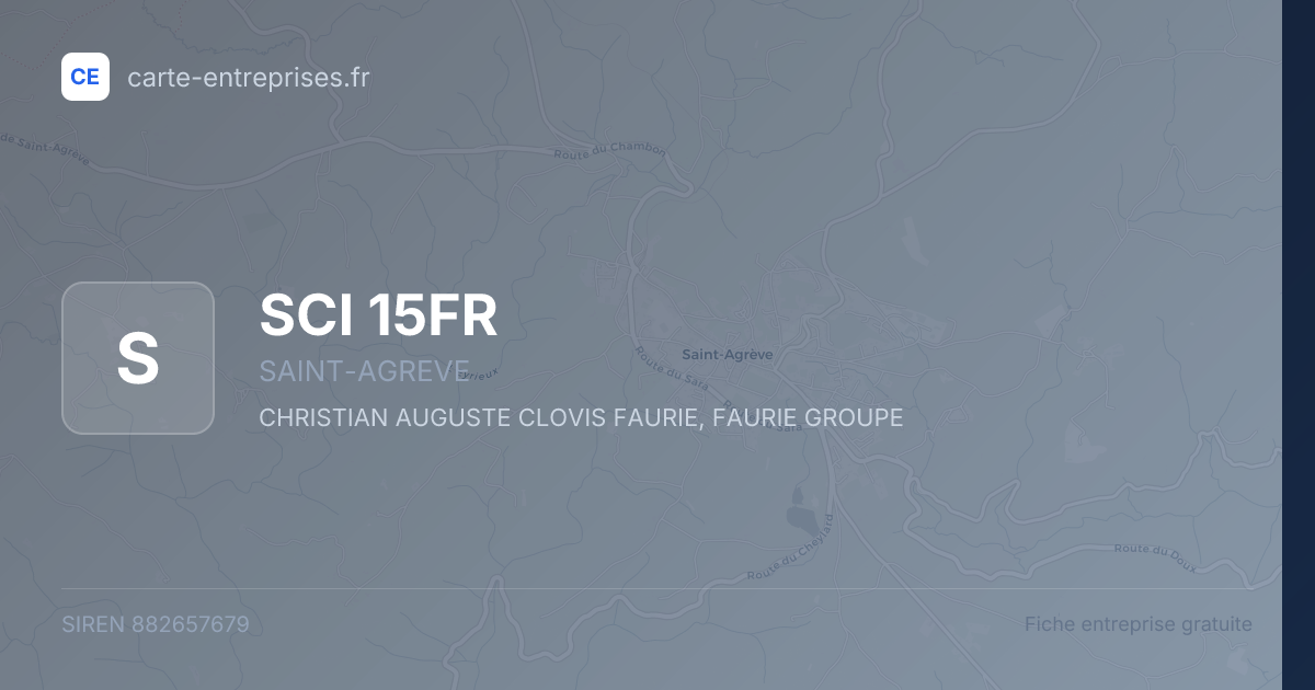 SCI 15FR — 882657679 — fiche entreprise