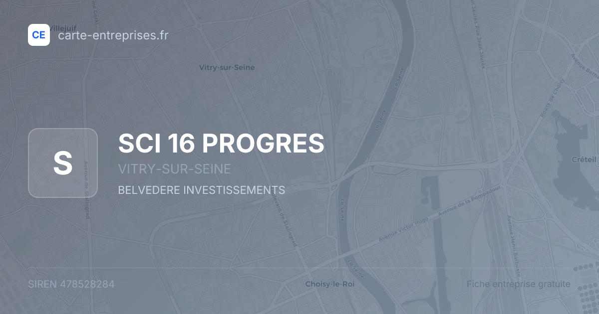 SCI 16 PROGRES — 478528284 — fiche entreprise