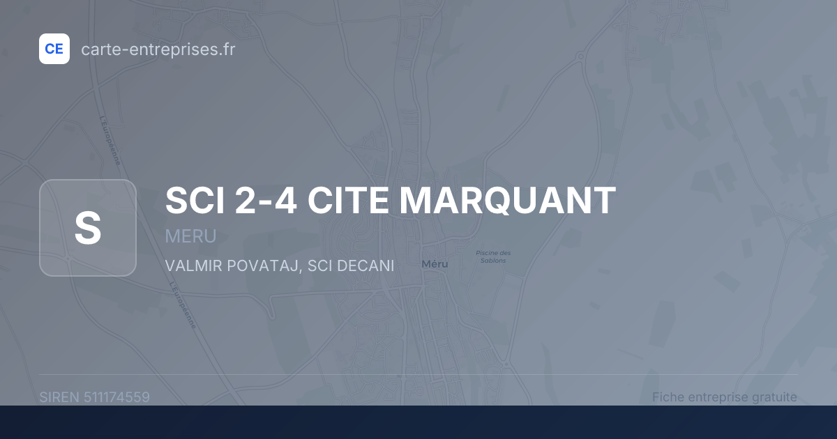 SCI 2-4 CITE MARQUANT — 511174559 — fiche entreprise