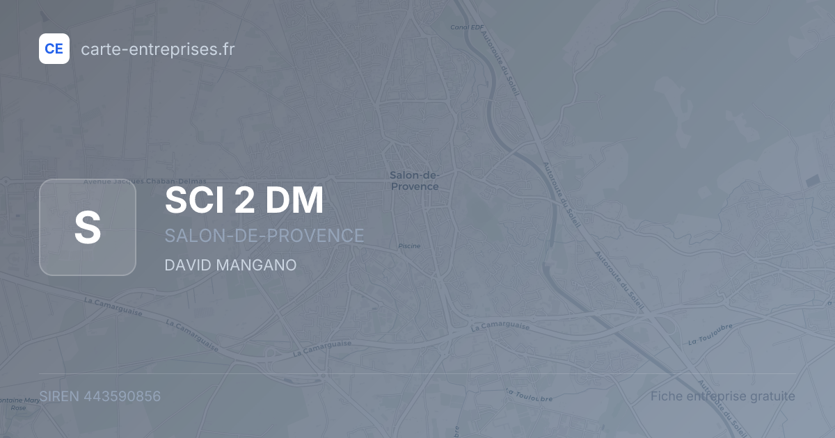 SCI 2 DM — 443590856 — fiche entreprise