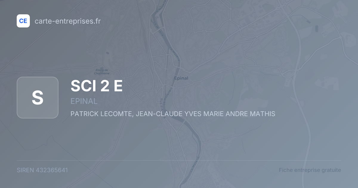 SCI 2 E — 432365641 — fiche entreprise