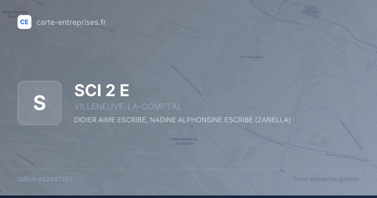 SCI 2 E — 442847257 — fiche entreprise
