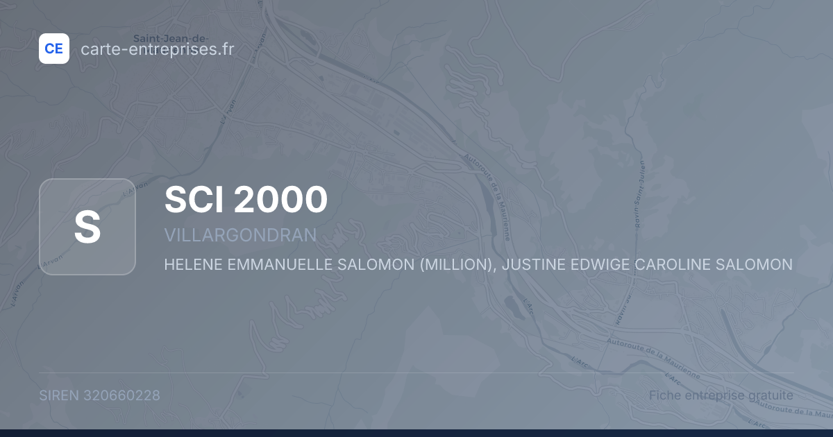 SCI 2000 — 320660228 — fiche entreprise