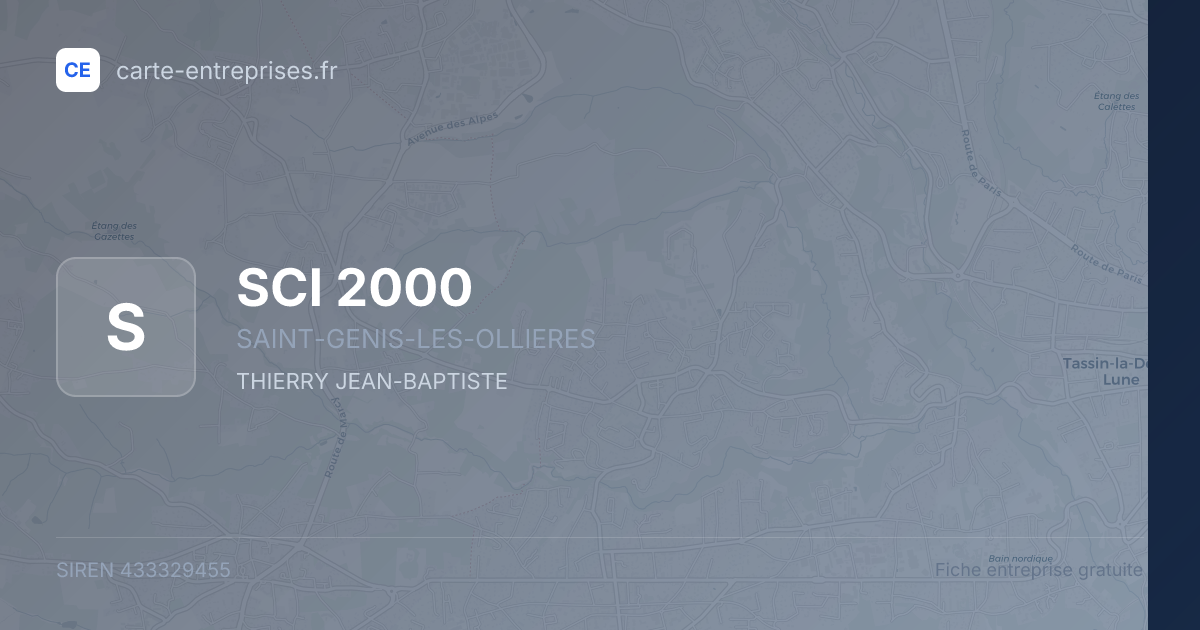 SCI 2000 — 433329455 — fiche entreprise