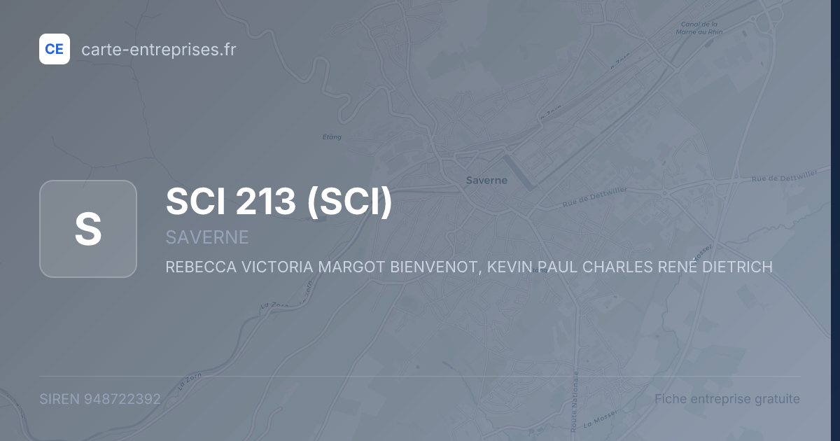 SCI 213 (SCI) — 948722392 — fiche entreprise