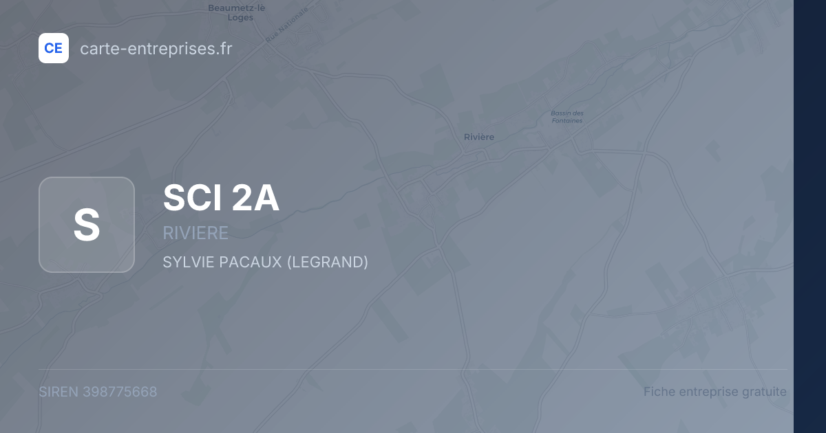SCI 2A — 398775668 — fiche entreprise