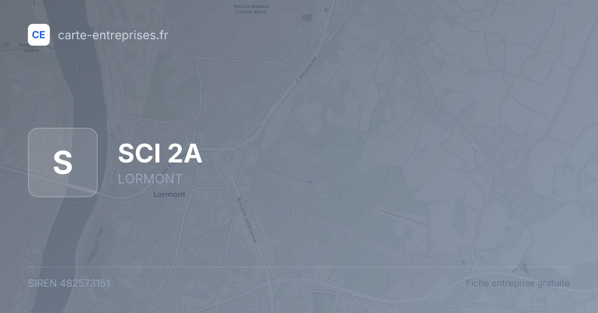 SCI 2A — 482573151 — fiche entreprise
