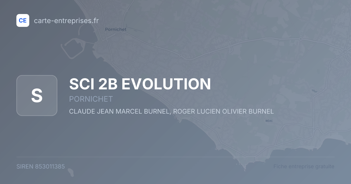 SCI 2B EVOLUTION — 853011385 — fiche entreprise