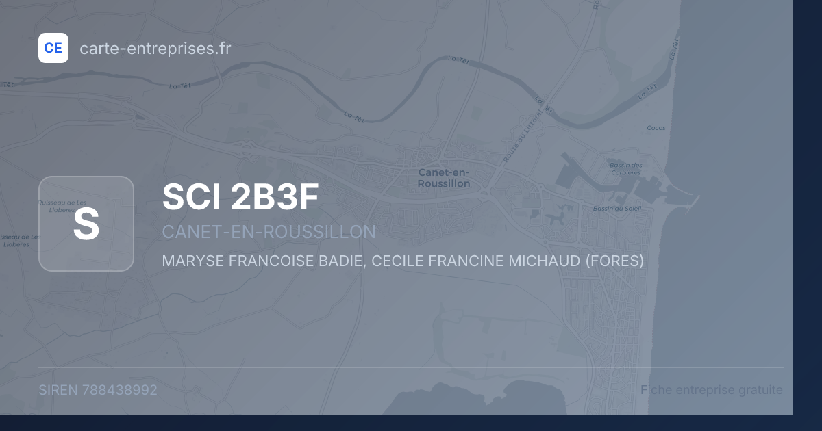 SCI 2B3F — 788438992 — fiche entreprise