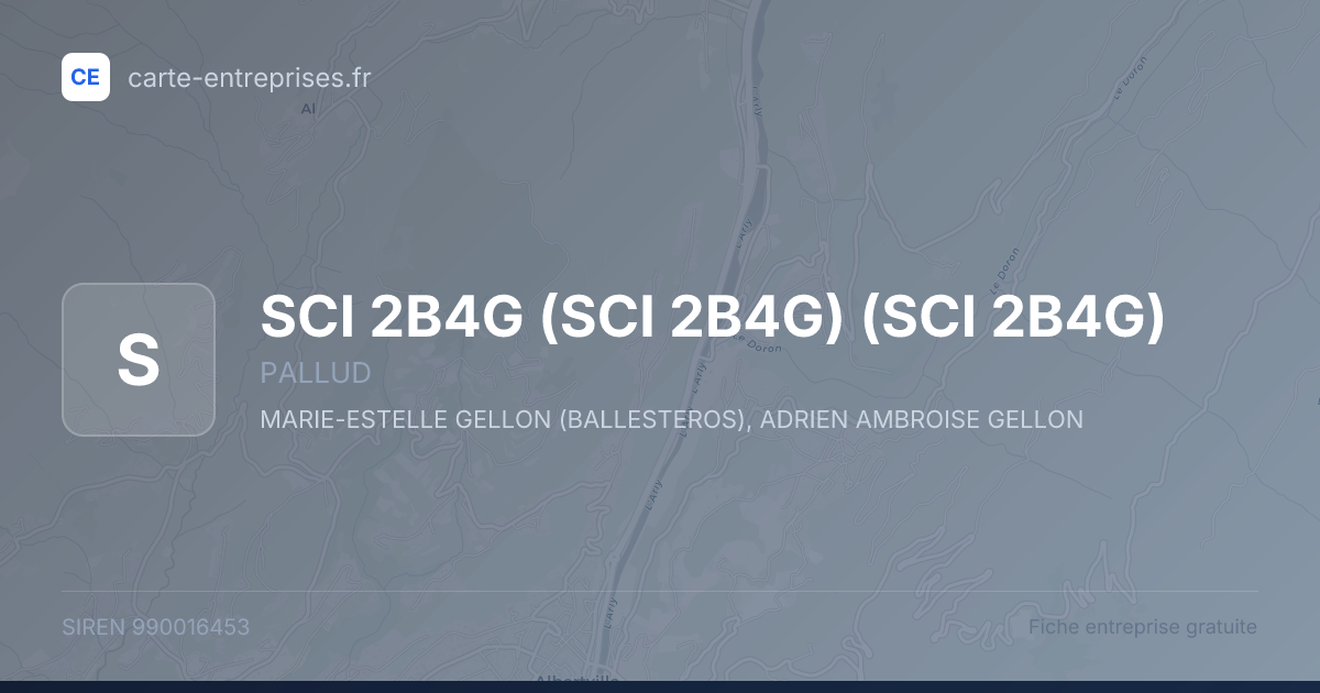 SCI 2B4G (SCI 2B4G) (SCI 2B4G) — 990016453 — fiche entreprise