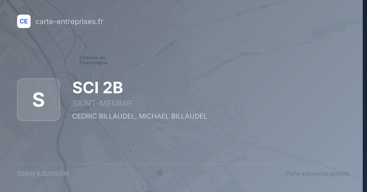 SCI 2B — 835158098 — fiche entreprise
