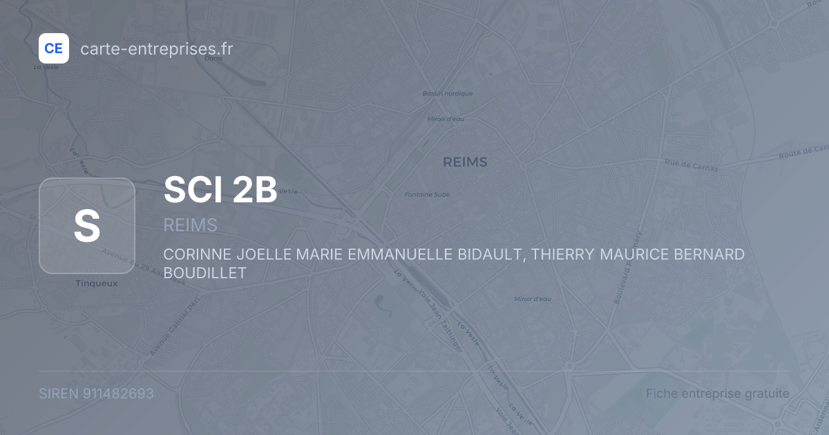 SCI 2B — 911482693 — fiche entreprise