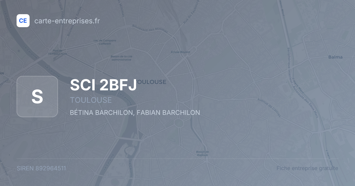 SCI 2BFJ — 892964511 — fiche entreprise