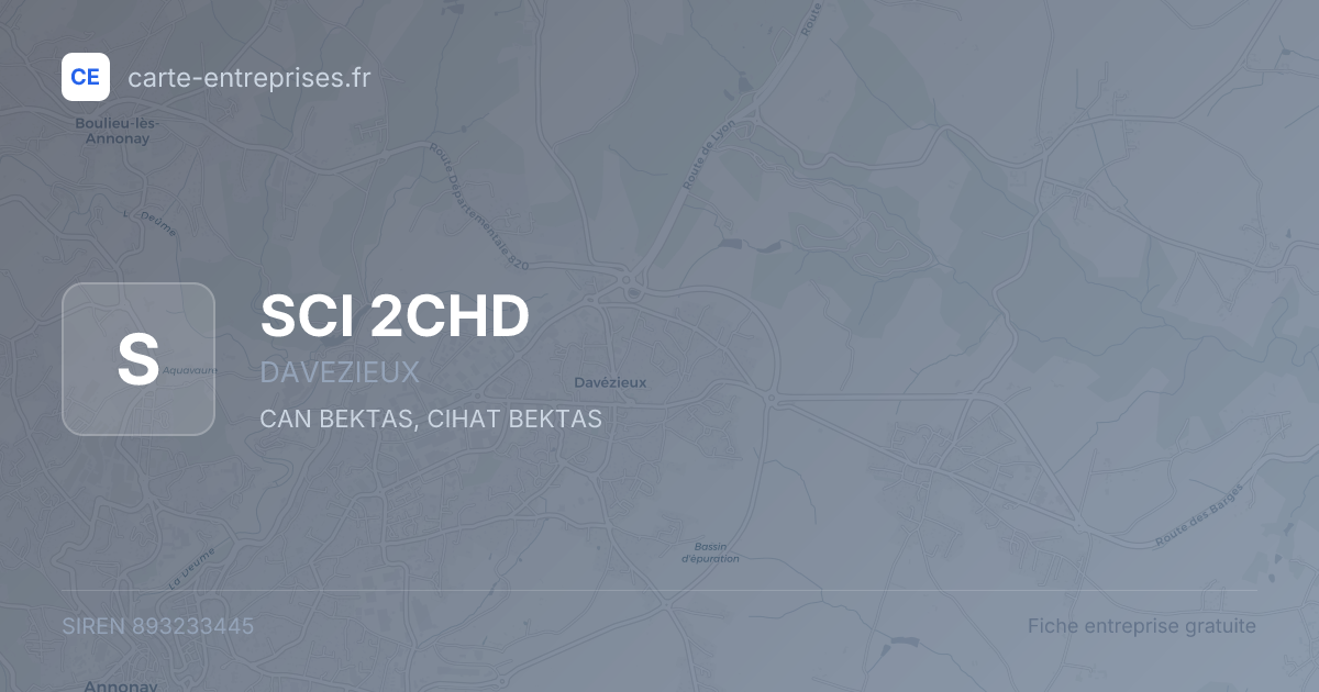 SCI 2CHD — 893233445 — fiche entreprise