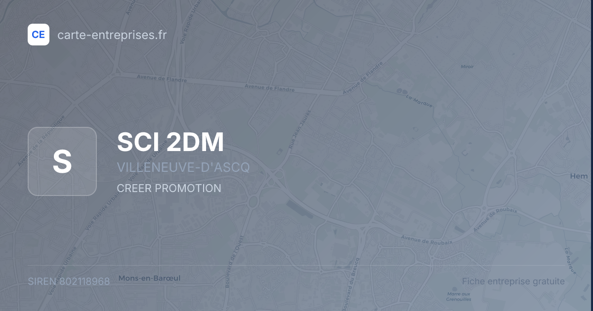 SCI 2DM — 802118968 — fiche entreprise