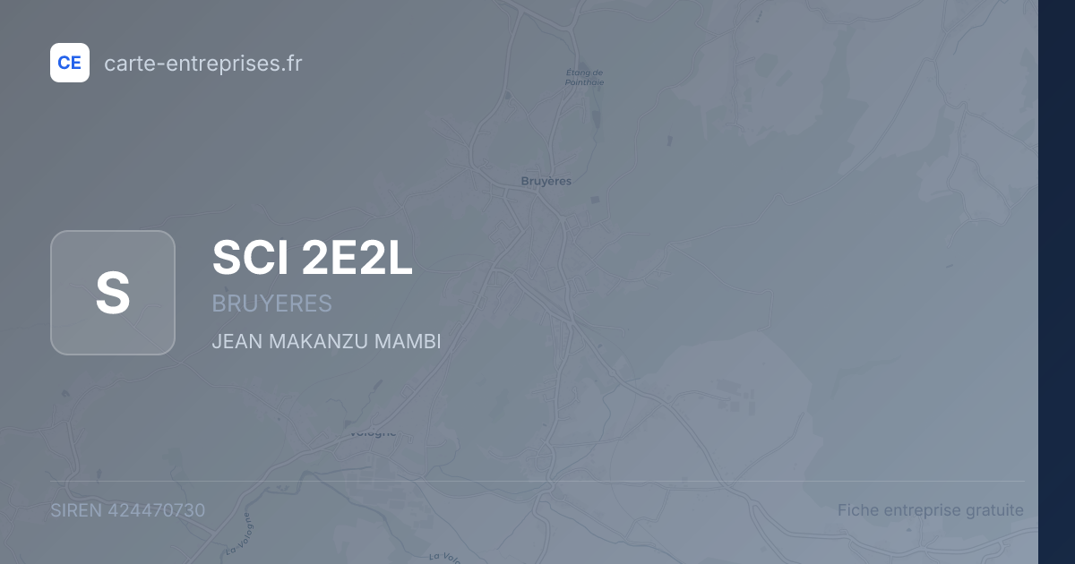 SCI 2E2L — 424470730 — fiche entreprise