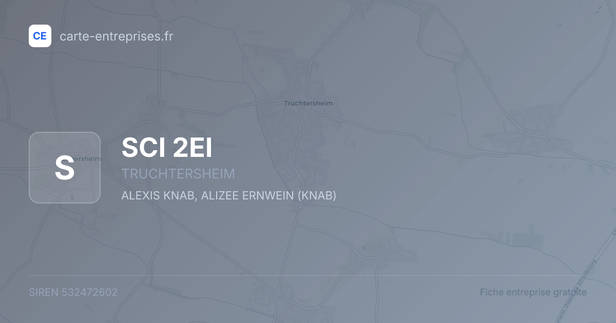 SCI 2EI — 532472602 — fiche entreprise