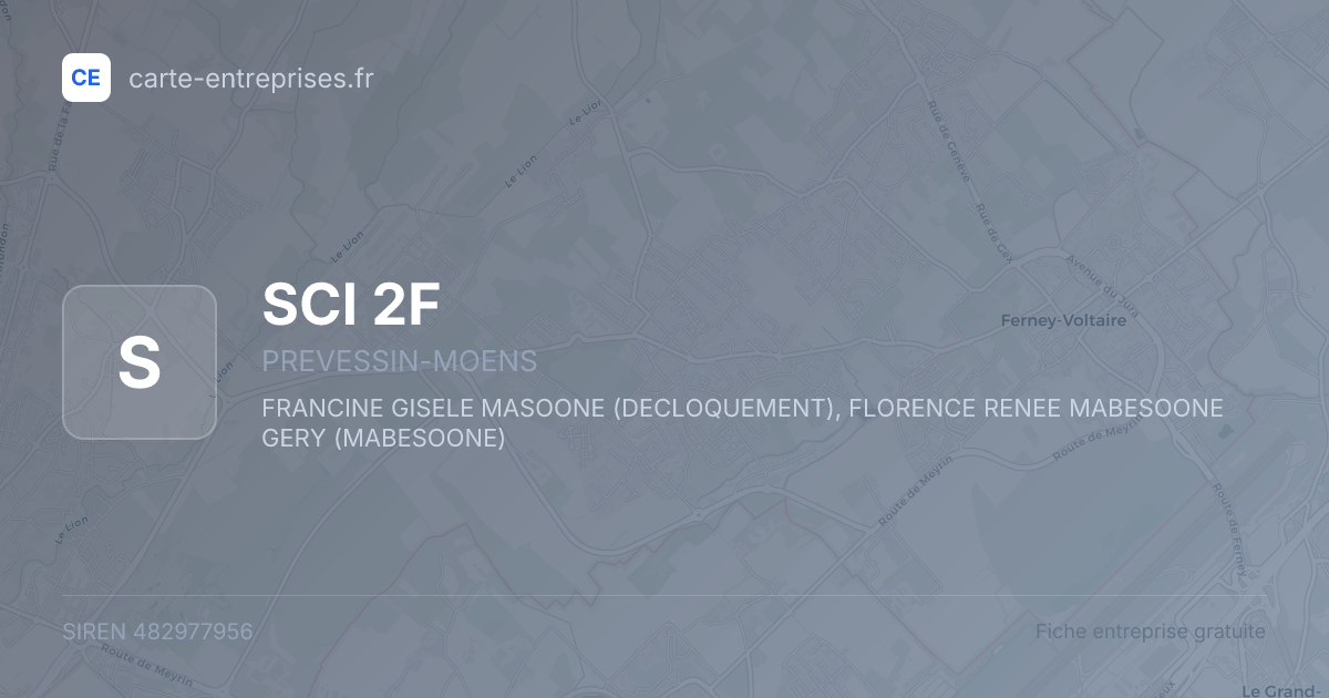 SCI 2F — 482977956 — fiche entreprise