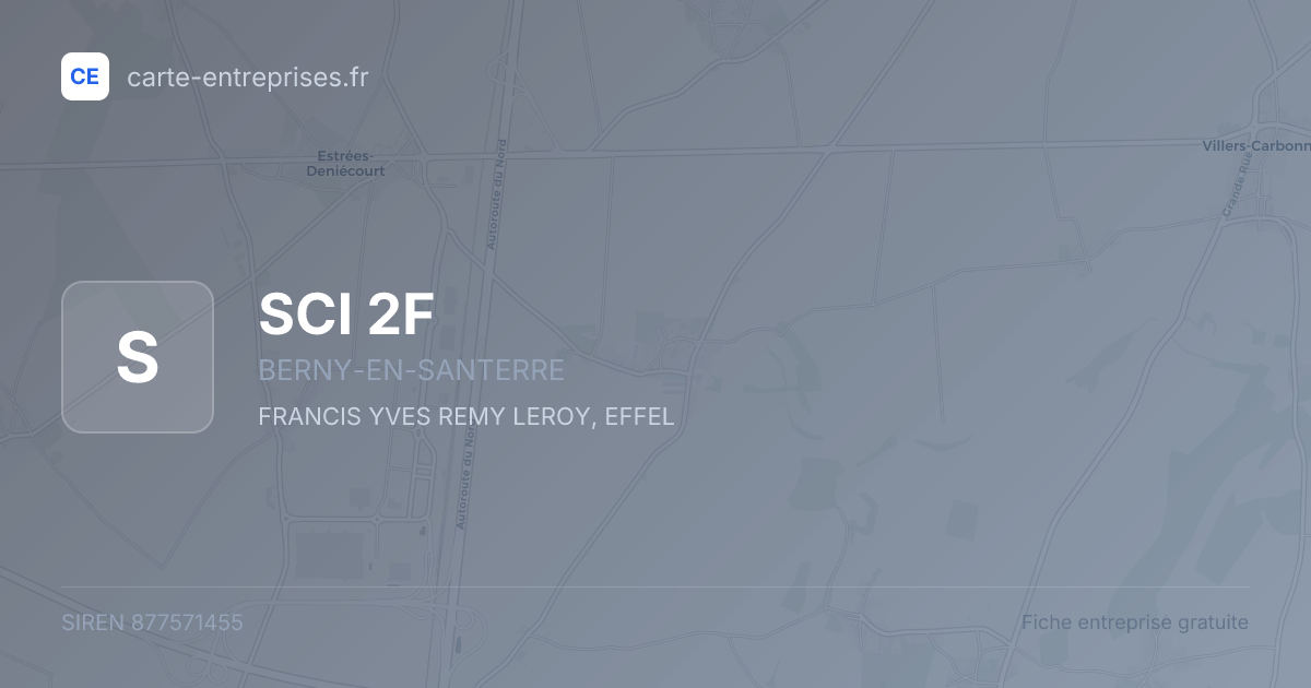 SCI 2F — 877571455 — fiche entreprise