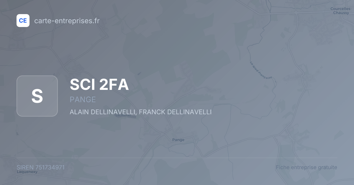 SCI 2FA — 751734971 — fiche entreprise