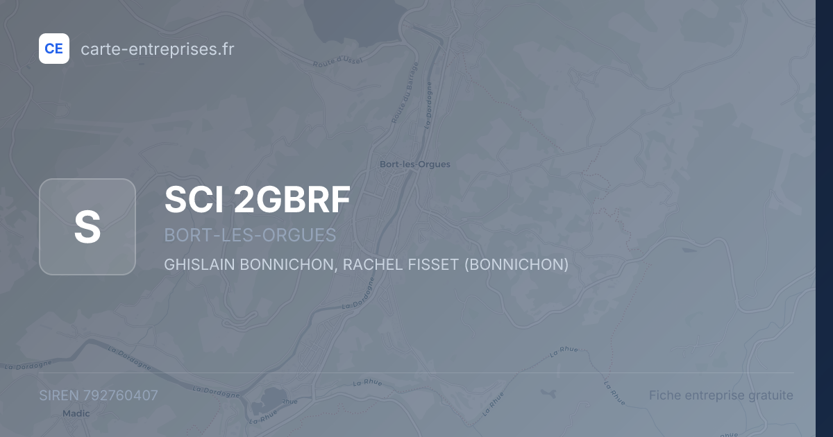 SCI 2GBRF — 792760407 — fiche entreprise