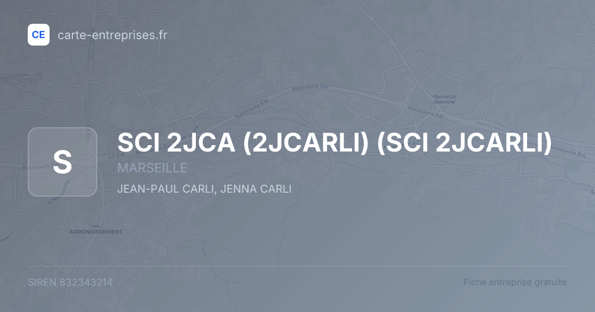 SCI 2JCA (2JCARLI) (SCI 2JCARLI) — 832343214 — fiche entreprise