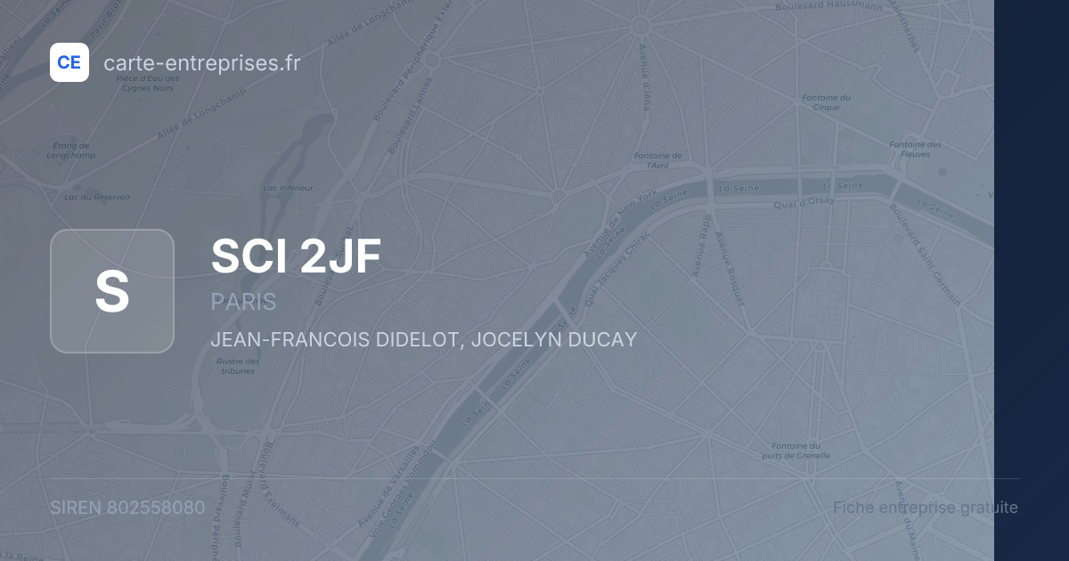 SCI 2JF — 802558080 — fiche entreprise