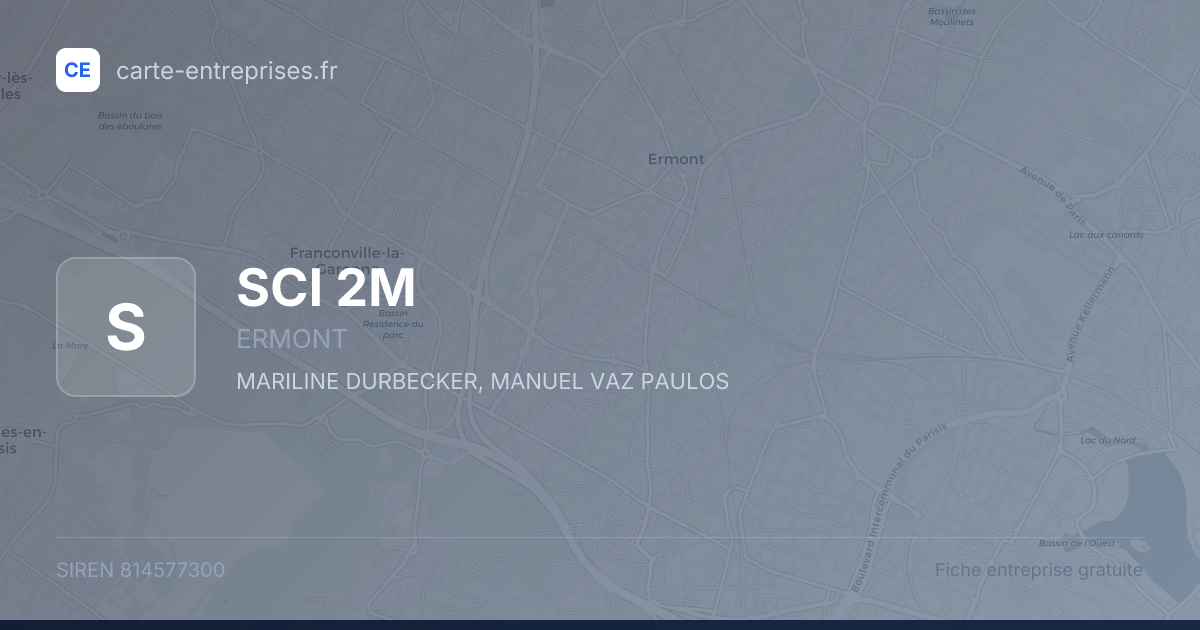 SCI 2M — 814577300 — fiche entreprise