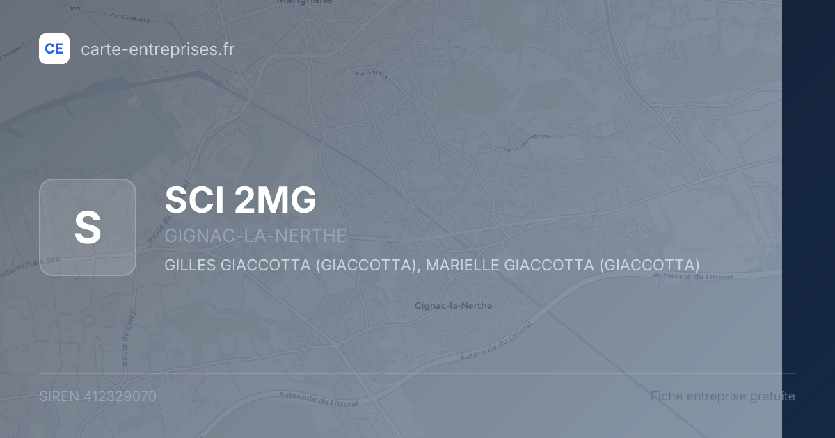 SCI 2MG — 412329070 — fiche entreprise