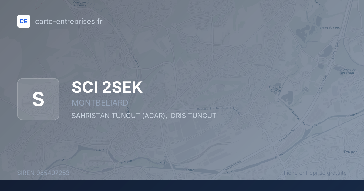 SCI 2SEK — 985407253 — fiche entreprise