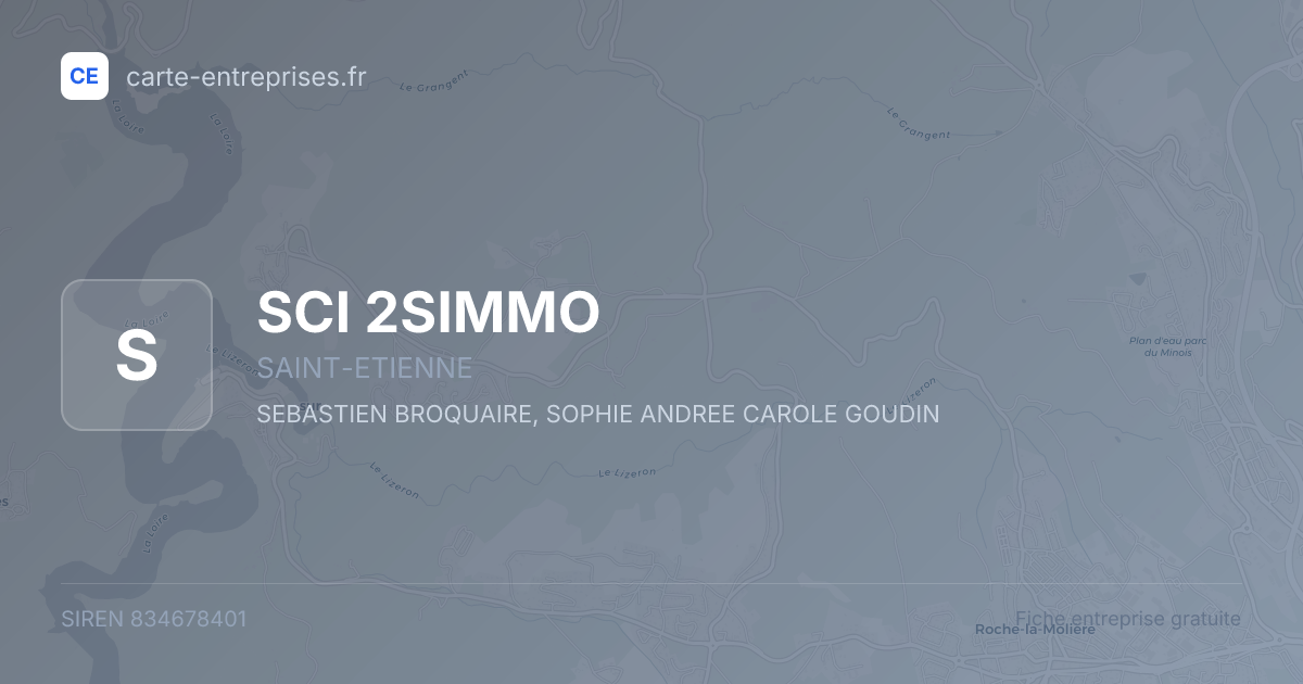 SCI 2SIMMO — 834678401 — fiche entreprise