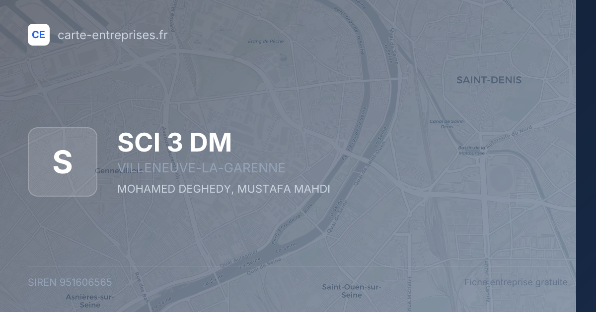 SCI 3 DM — 951606565 — fiche entreprise
