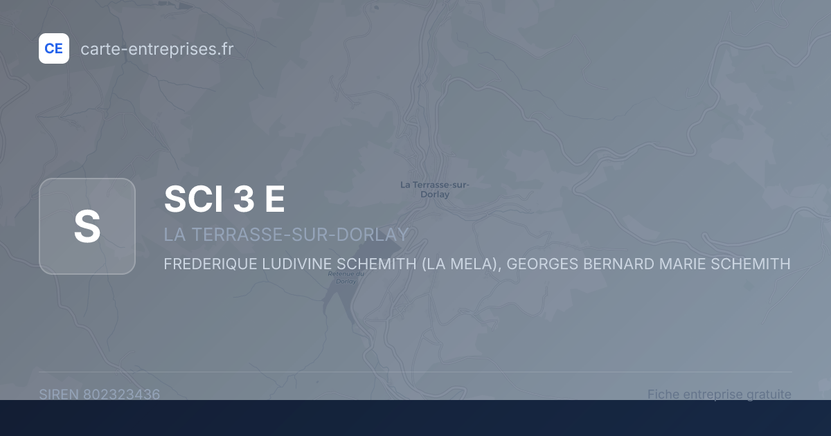 SCI 3 E — 802323436 — fiche entreprise