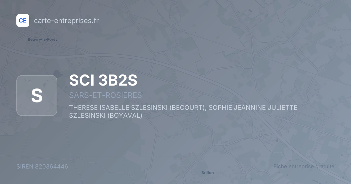 SCI 3B2S — 820364446 — fiche entreprise
