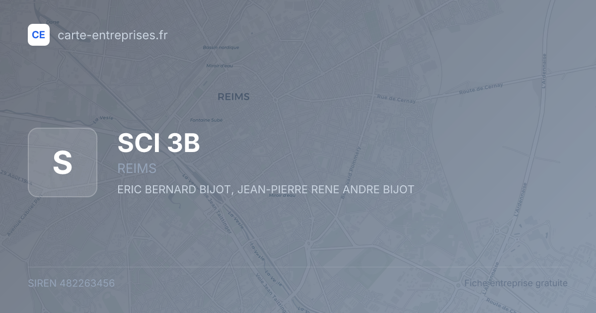 SCI 3B — 482263456 — fiche entreprise