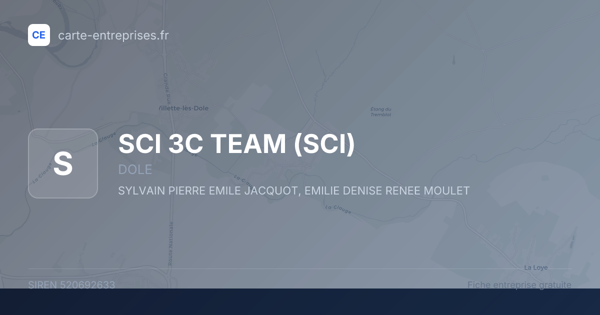 SCI 3C TEAM (SCI) — 520692633 — fiche entreprise