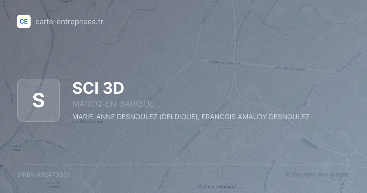 SCI 3D — 492470331 — fiche entreprise