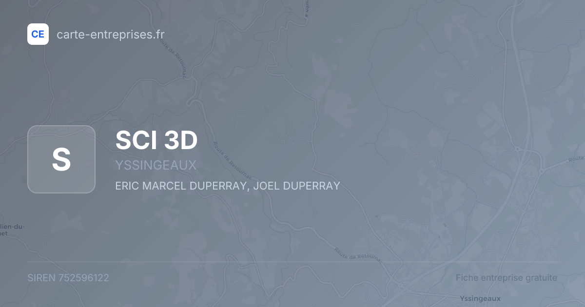 SCI 3D — 752596122 — fiche entreprise