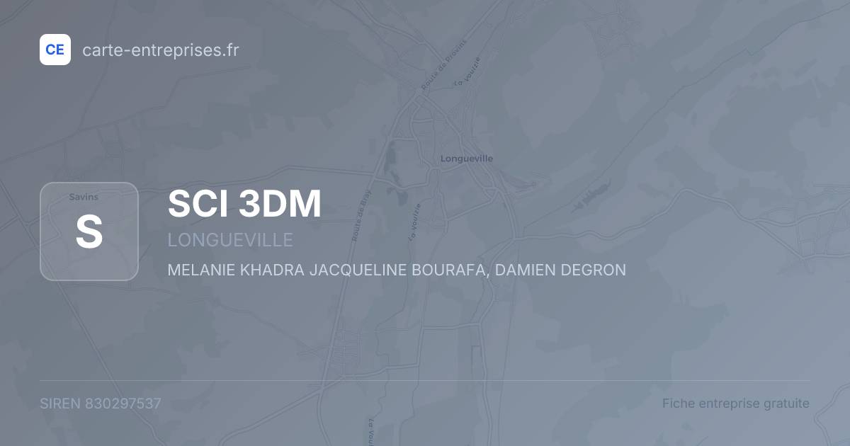 SCI 3DM — 830297537 — fiche entreprise